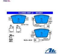 ATE 13.0460-3861.2 Brake pad set