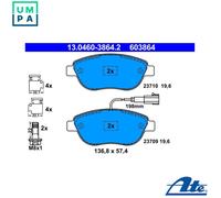 DISC BRAKE PADS SET FOR ABARTH FIAT 500C 595C 312 312 A3 000 312 A1 000 ATE