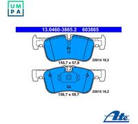 ATE Disc Brake Pad Set 13.0460-3865.2 for BMW 1 Sports Hatch, Coupe, Convertible