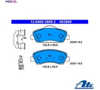 ATE Disc Brake Pads 13.0460-3869.2 for PEUGEOT 308 II (AHW 5FM 5GN 5FV 5FA HMZ 9HP 9HC)