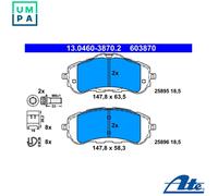 ATE Brake Pad Set 13.0460-3870.2 – for Peugeot Citroen Opel (308 II, Rifter, Berlingo, Partner)