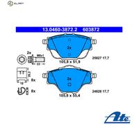 DISC BRAKE PADS SET FOR CITROEN PEUGEOT C4 GRAND PICASSO II 5FS 5FV ATE