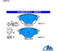 Brake pads 13.0460-3872.2 ATE for CITROËN PEUGEOT OPEL DS VAUXHALL