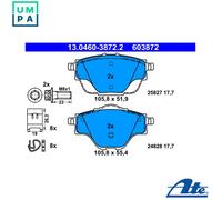 Brake pads 13.0460-3872.2 ATE for CITROËN PEUGEOT OPEL DS VAUXHALL