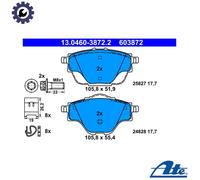 Brake pads 13.0460-3872.2 ATE for CITROËN PEUGEOT OPEL DS VAUXHALL