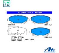 ATE 13.0460-3874.2 Brake pad set