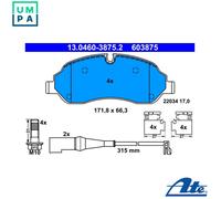 ATE Brake Pad Set 13.0460-3875.2 - Disc Brake - Fits Ford Transit Custom V362 / Transit V363