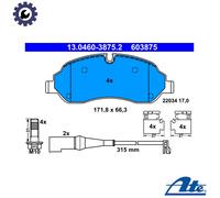 ATE Brake Pad Set 13.0460-3875.2 - Disc Brake - Fits Ford Transit Custom V362 / Transit V363
