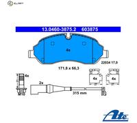 ATE 13.0460-3875.2 Brake pad set