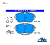 Fits ATE 13.0460-3876.2 Brake Pad Set, disc brake DE stock