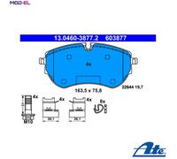ATE Brake Pads 13.0460-3877.2 for VW Amarok Platform/Chassis