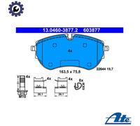 ATE Brake Pads 13.0460-3877.2 for VW Amarok Platform/Chassis