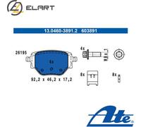 BRAKE PAD SET DISC BRAKE 13.0460-3891.2 FOR PEUGEOT 208II2008II OPEL 3cyl 1.5L