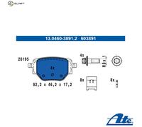 BRAKE PAD SET DISC BRAKE 13.0460-3891.2 FOR PEUGEOT 208II2008II OPEL 3cyl 1.5L