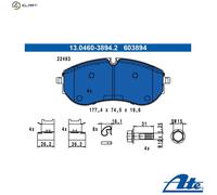ATE 13.0460-3894.2 Brake pad set
