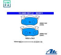 Brake pads 13.0460-3911.2 ATE for PEUGEOT RENAULT