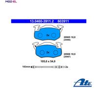 Brake pads 13.0460-3911.2 ATE for PEUGEOT RENAULT