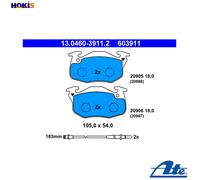 Brake pads 13.0460-3911.2 ATE for PEUGEOT RENAULT