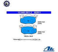 Brake pads 13.0460-3911.2 ATE for PEUGEOT RENAULT