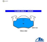 ATE Brake Pad Set - Disc Brake Pads for Renault Clio II / Mk / Mio / Lutecia D7F746/722 1.1L 4cyl