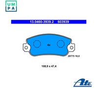 BRAKE PAD SET DISC BRAKE 13.0460-3939.2 FOR SEAT TERRA/Van IBIZA/ MARBELLA 1.7L