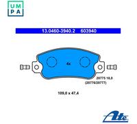 ATE 13.0460-3940.2 Brake pad set