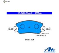 ATE 13.0460-3940.2 Brake pad set