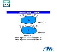 ATE 13.0460-3943.2 Brake pad set
