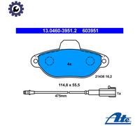 Brake pads 13.0460-3951.2 ATE for FIAT PUNTO PUNTO Convertible PUNTO Van