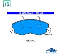 ATE Brake Pad Set 13.0460-3960.2 – Disc Brake for Ford Transit/Tourneo 2.0L