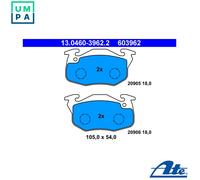 ATE 13.0460-3962.2 Brake pad set
