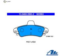 ATE 13.0460-3963.2 Brake pad set
