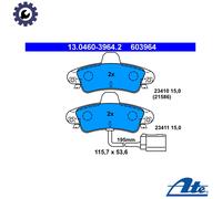 ATE Brake Pad Set 13.0460-3964.2 - Disc Brake - Fits Ford Cougar 2.5 V6 24V