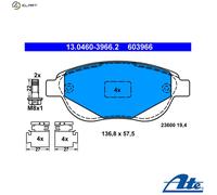 ATE 13.0460-3966.2 Brake pad set