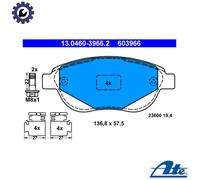 BRAKE PAD SET DISC BRAKE 13.0460-3966.2 FOR PEUGEOT 1007 207/207+ 307/SW/Break