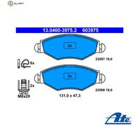 Brake pads 13.0460-3975.2 ATE for PEUGEOT 306 Hatchback 306 206+ 206 Hatchback