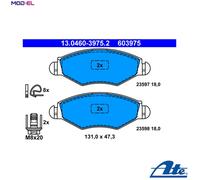 Brake pads 13.0460-3975.2 ATE for PEUGEOT 306 Hatchback 306 206+ 206 Hatchback