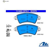 Brake pads 13.0460-3978.2 ATE for PEUGEOT CITROËN