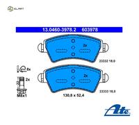 BRAKE PAD SET DISC BRAKE 13.0460-3978.2 FOR PEUGEOT 206/Hatchback/CC 306/Van 306