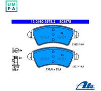 BRAKE PAD SET DISC BRAKE 13.0460-3978.2 FOR PEUGEOT 206/Hatchback/CC 306/Van 306