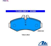 BRAKE PAD SET DISC BRAKE 13.0460-3980.2 FOR MERCEDES-BENZ V-CLASS VITO/Van/Bus