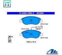 ATE 13.0460-3984.2 Brake Pads Set Front for 156 Stilo MiTo Delta Bravo Lybra 147