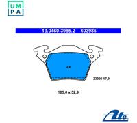 ATE Brake Pad Set 13.0460-3985.2 - Rear Disc Brake - Fits Mercedes-Benz Vito (W638) UK Stock
