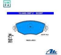 BRAKE PAD SET DISC BRAKE 13.0460-3987.2 FOR FORD MONDEO/III/Turnier/Clipper/Mk