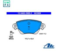 BRAKE PAD SET DISC BRAKE 13.0460-3988.2 FOR RENAULT KANGOO/Rapid/Express FORD