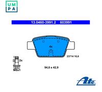 BRAKE PAD SET DISC BRAKE 13.0460-3991.2 FOR ALFA ROMEO FIAT BRAVO/Van/II 0.9L