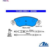 BRAKE PAD SET DISC BRAKE 13.0460-3996.2 FOR CITROEN C5/II 6FY /6FZ 1.7L 4cyl