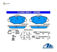ATE 13.0460-3999.2 Brake pad set