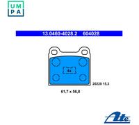 ATE 13.0460-4028.2 Brake pad set