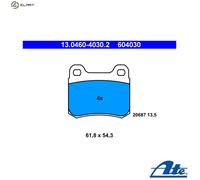 ATE Brake Pad Set 13.0460-4030.2 for MERCEDES-BENZ 190 W201 Rear 82-93